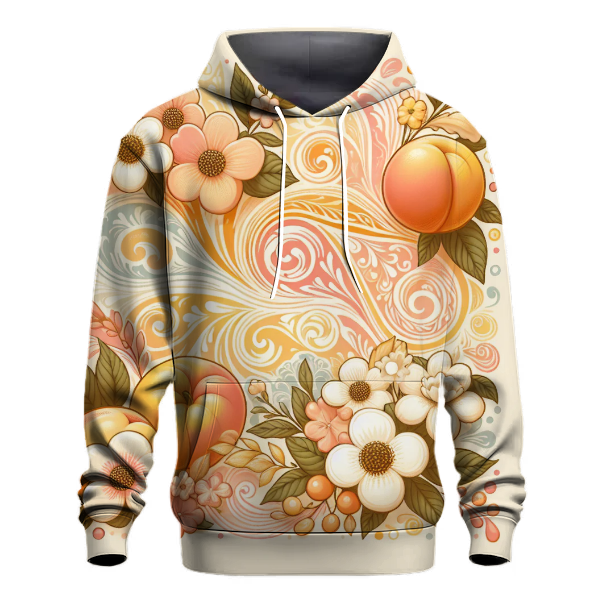 Peach Paradise Tie-Dye Design Hoodie