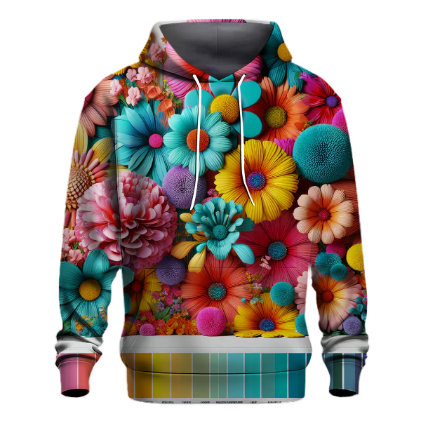 Funky Rainbow Flowers Hoodie