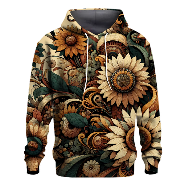 Bohemian Floral Burst Hoodie