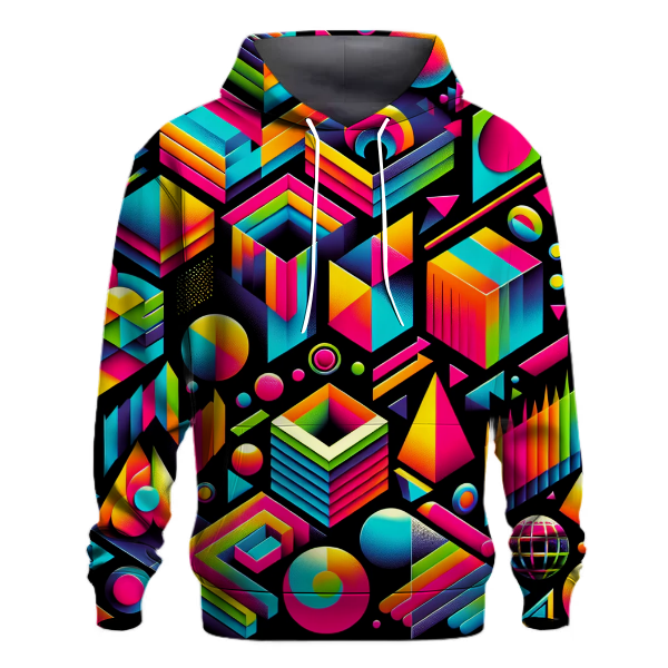 Retro Neon Geometry Hoodie