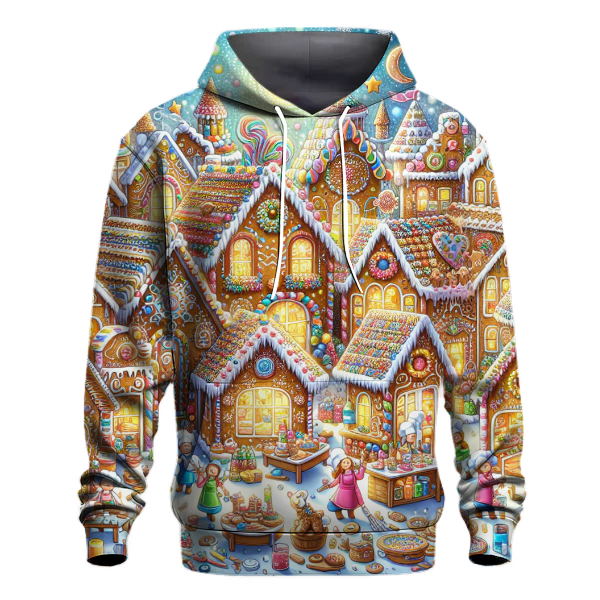 Festive Gingerbread Village Hoodie