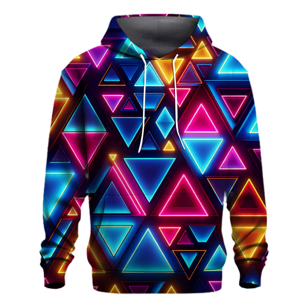 Radiant Neon Triangles Hoodie