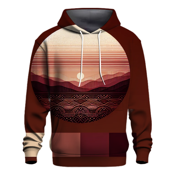 Maroon Horizon Line Hoodie