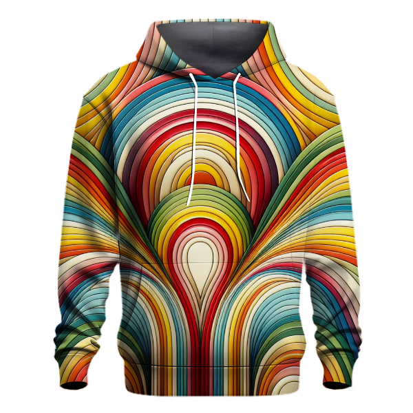 Groovy Retro Rainbow Hoodie