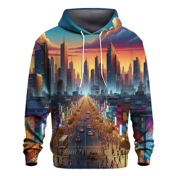 Artistic Cityscape Adventure Hoodie