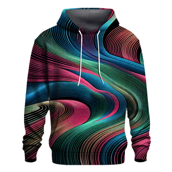 Groovy Neon Lines Hoodie
