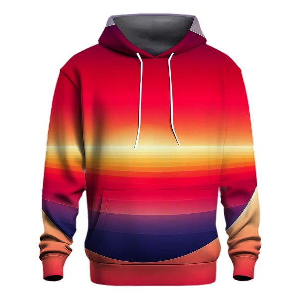Crimson Dawn Horizon Hoodie
