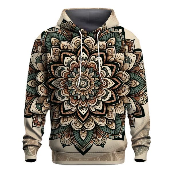 Earthy Mandala Harmony Hoodie