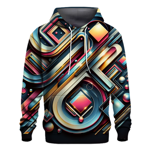 Retro Futurist Patterns Hoodie