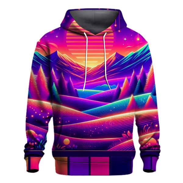 Retro Neon Landscape Hoodie