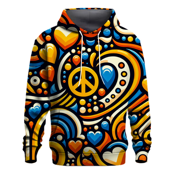 Groovy Peace and Love Hoodie