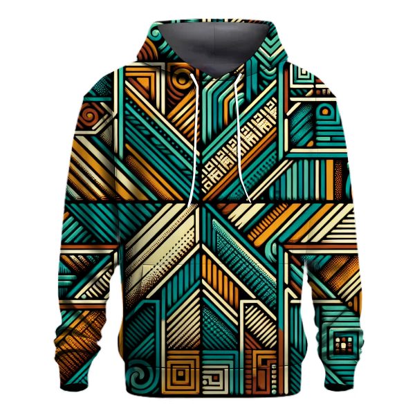 Groovy Crosshatch Pattern Hoodie