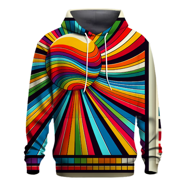 Funky Retro Rainbow Hoodie