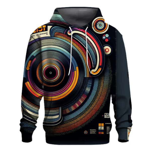 Vibrant Vinyl Grooves Hoodie