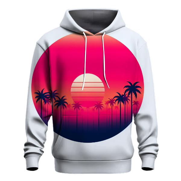 Flamingo Sunset Oasis Hoodie