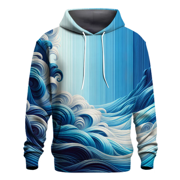 Cobalt Wave Splash Hoodie