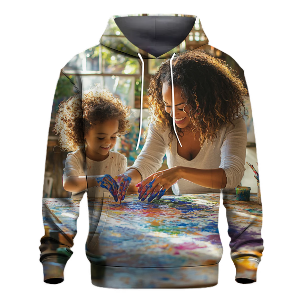 The Canvas of Dreams A Mothers Nurturing Brush Hoodie