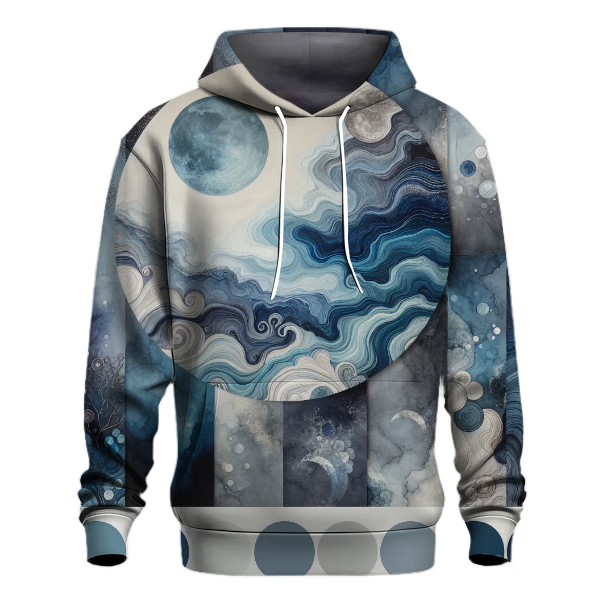 Moonlit Lagoon Tie-dye Design Hoodie