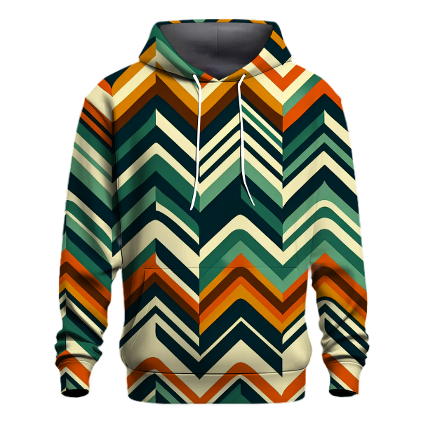 Retro Chevron Waves Hoodie