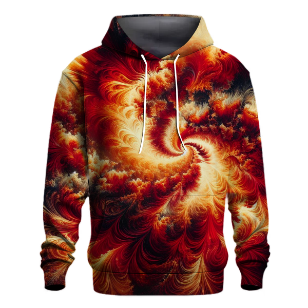 Crimson Dreams Tie-dye Design Hoodie