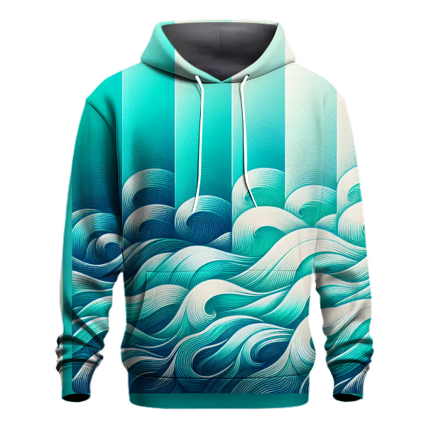 Turquoise Wave Escape Hoodie