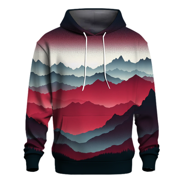 Crimson Mountain Peaks Hoodie