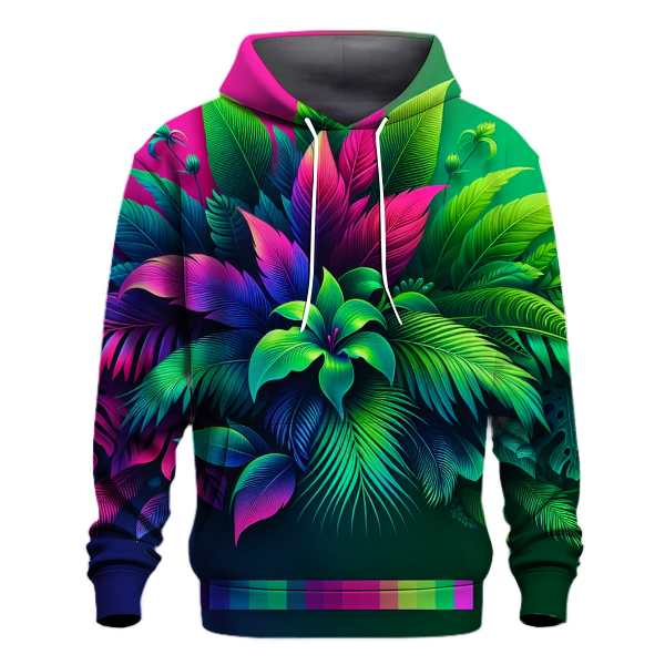 Neon Jungle Gradient Design Hoodie
