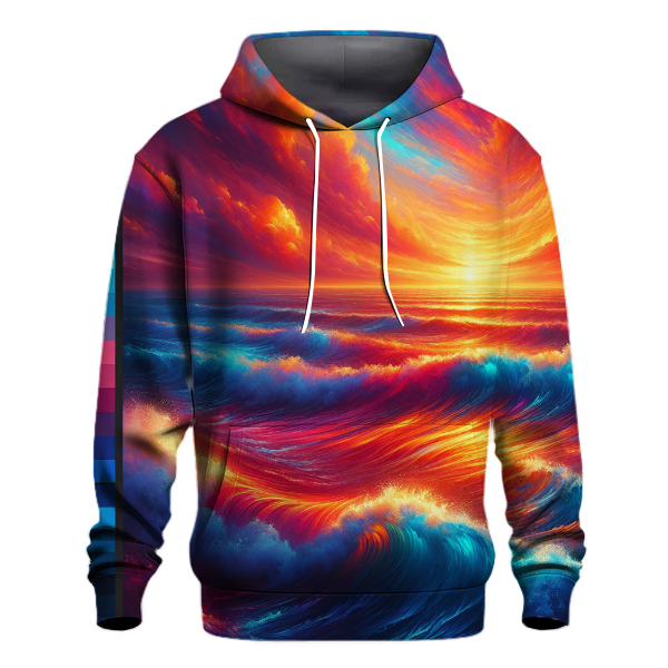 Electric Sunset Wave Hoodie