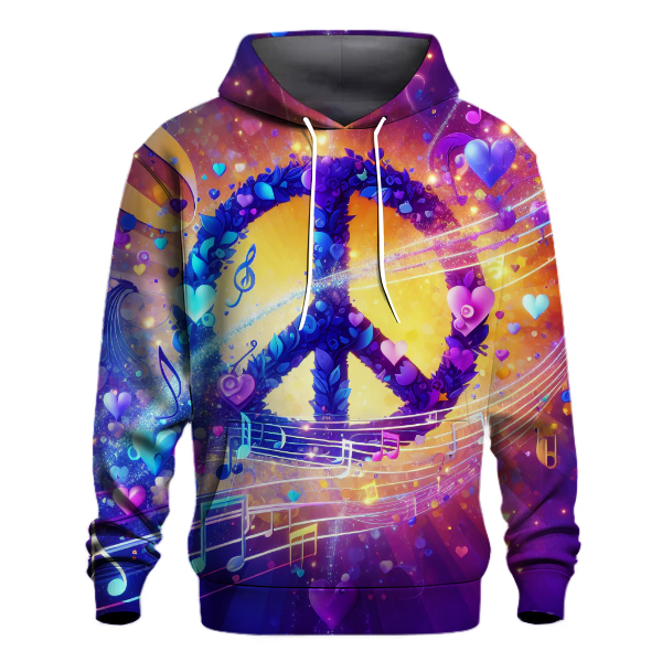 Peace Love and Music Hoodie
