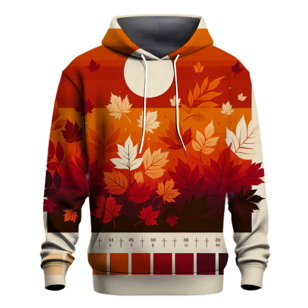 Autumn Leaves Dance Gradient Hoodie