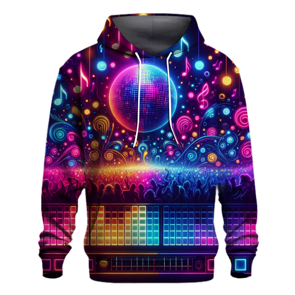 Neon Lights and Music Hoodie