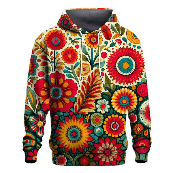 Funky Floral Medley Hoodie