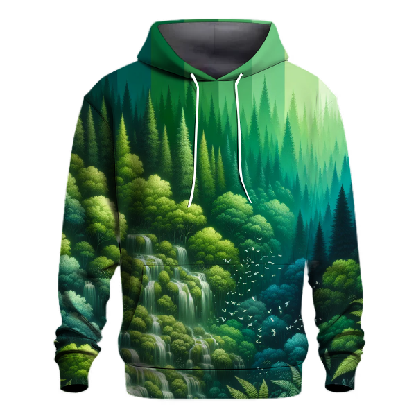 Emerald Cascade Gradient Hoodie