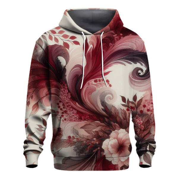 Crimson Petal Whirlwind Hoodie