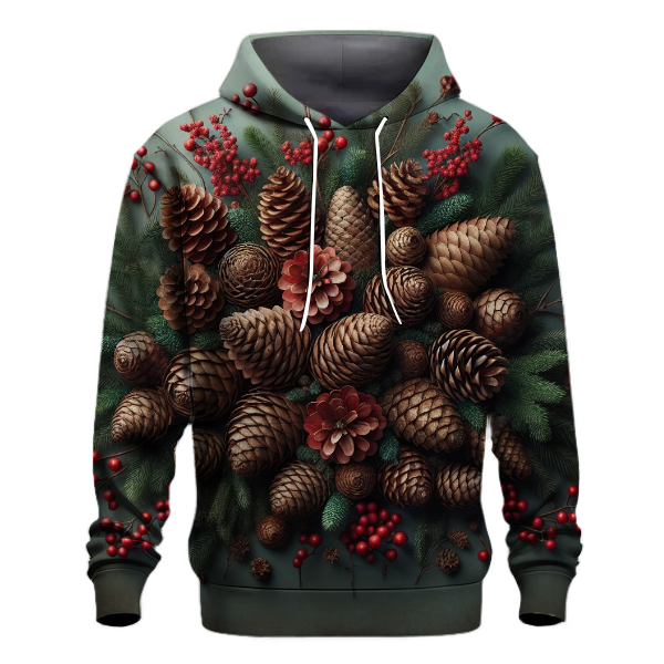 Pine Cone Holiday Charm Hoodie