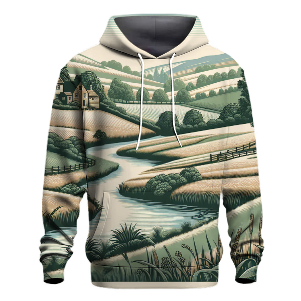 Charming Countryside Landscape Hoodie