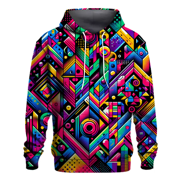 Geometric Retro Madness Hoodie