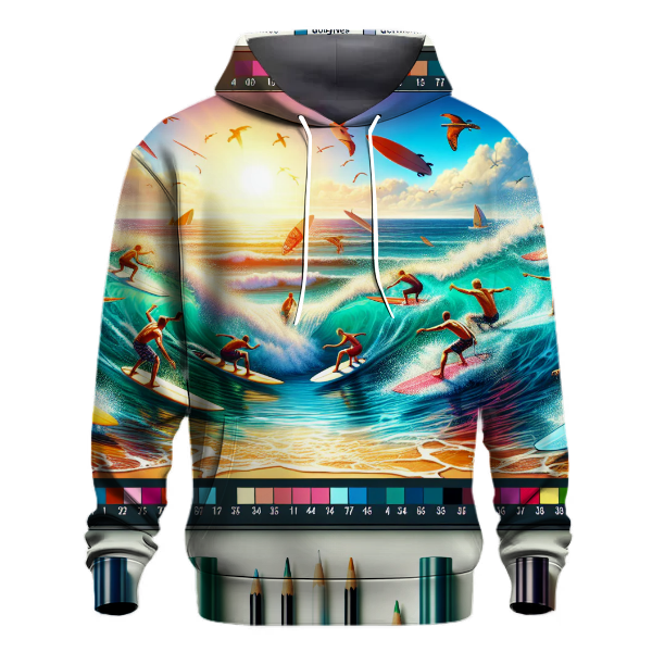 Surfing Coastal Waves Hoodie