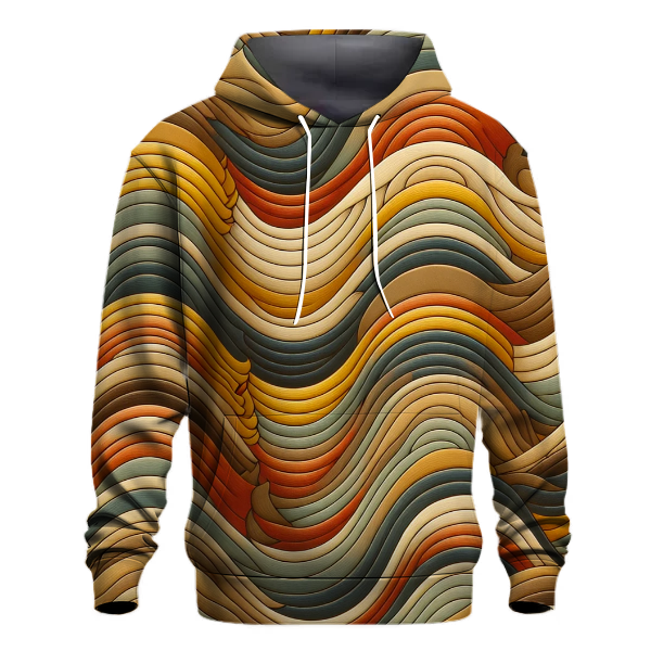 Earthy Retro Wave Hoodie