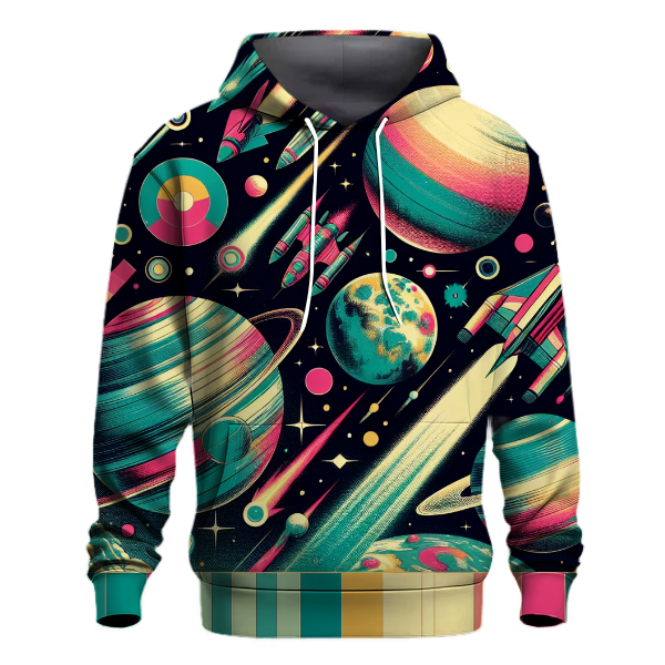 Cosmic Retro Space Adventure Hoodie