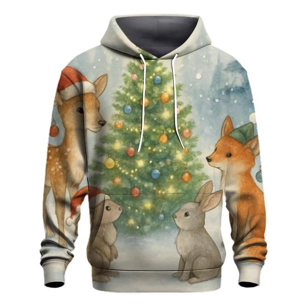Christmas Fantasy Woodland Creatures Hoodie