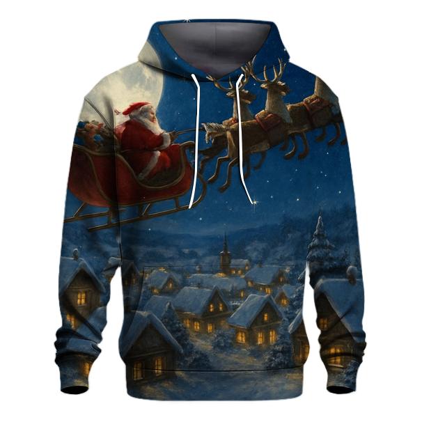 Snowy Night Santa Hoodie