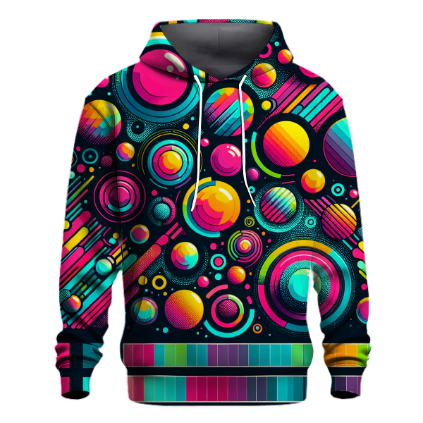 Retro Neon Circles Hoodie