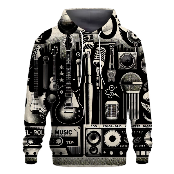 Vintage Rock and Roll Icons Hoodie