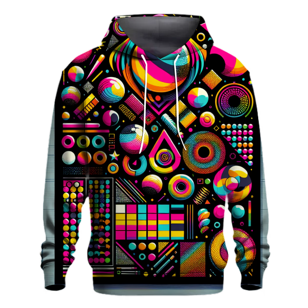 Funky 80s Circles Hoodie
