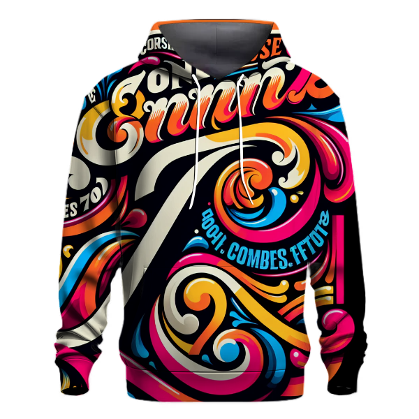 Retro Typography Groove Hoodie
