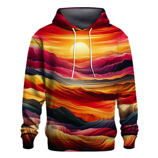 Fiery Sunset Tie-dye Design Hoodie