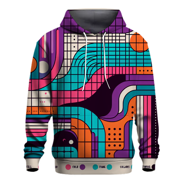 Retro Funk Grid Hoodie