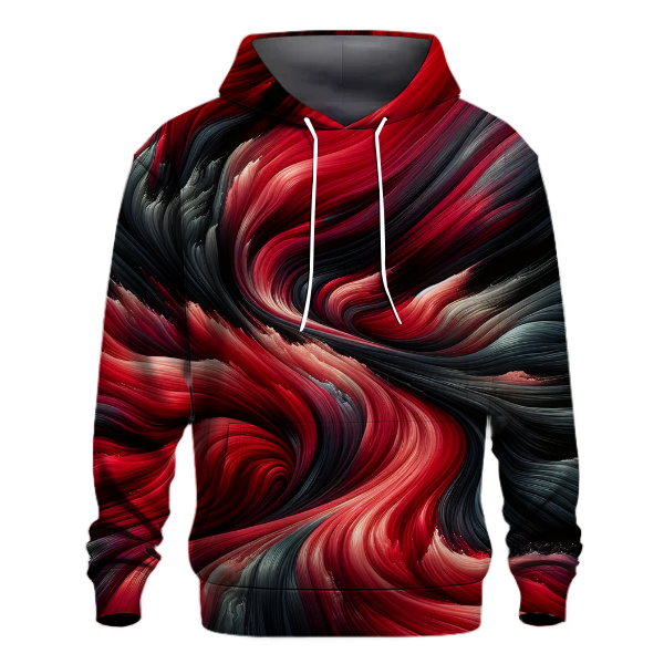 Crimson River Flow Hoodie