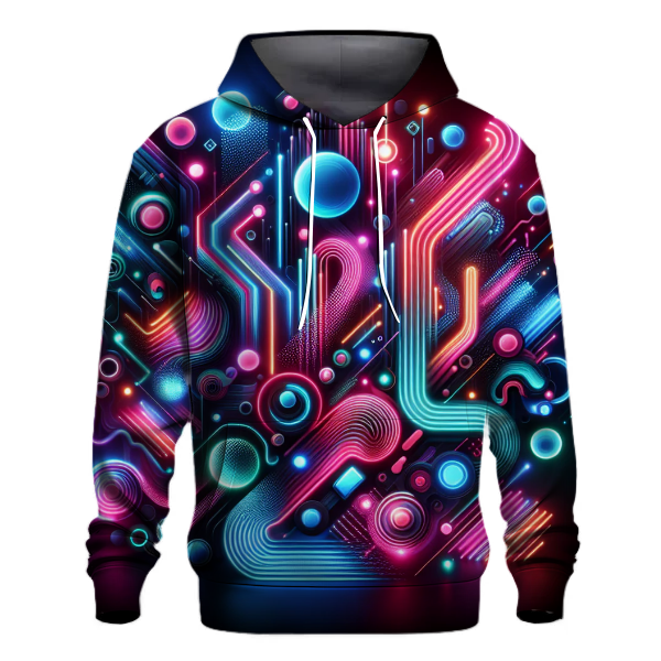 Neon Light Patterns Hoodie